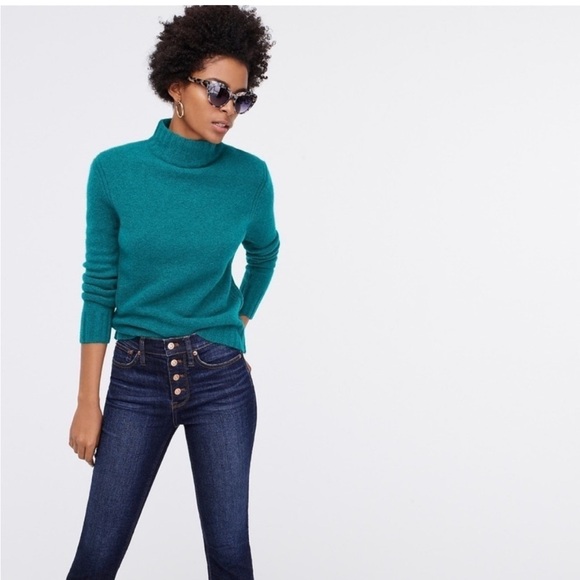 J. Crew Mockneck Alpaca Merino Blend Sweater in Supersoft Yarn - Size L - Picture 1 of 9